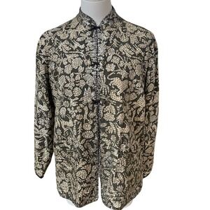 Rare Vintage‎ Jonelle Model Mexico Sequin Jacket L/XL Folk Art Neutral Tones